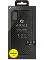 エアージェイ iPhone X用 耐衝撃バックカバー ARMZ GAシリーズ カーボン調CB AC-P8-GACB