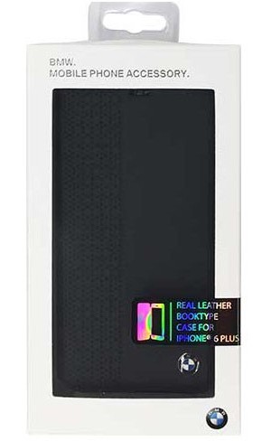 BMW 公式ライセンス品 Booktype Case Perforated Black iPhone6 PLUS用 BMFLBKP6LPEB