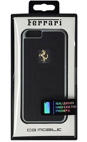 FERRARI 公式ライセンス品 458 Black Leather Hard Case iPhone6 用 FE458GHCP6BL