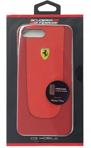 FERRARI PIT STOP-Hard Case-Black Trim-Red Carbon design FEPIHCP7LRE