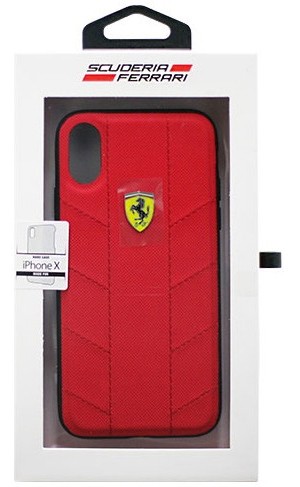 Ferrari 公式ライセンス品 iPhoneX専用 ナイロンハードケース FERRARI SF HYBRID CASE IPHONE X RACING TYRES DAPHNE RED FESCODHCPXRE