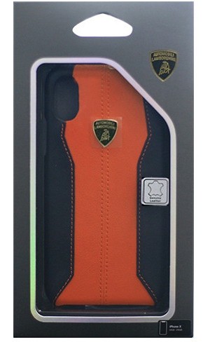Lamborghini 公式ライセンス品 iPhoneX専用 本革ハードケース Huracan-D1 Back cover OELB-HCIPX-HU/D1-OE