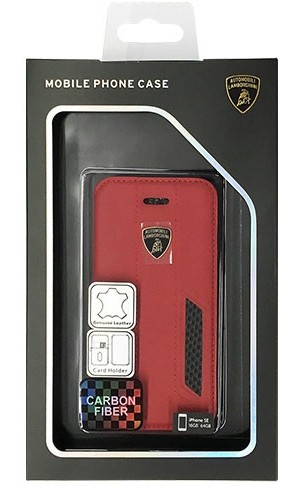 Lamborghini 公式ライセンス品 Genuine Leather book case w/card holder Red 本革製手帳型ケース（カードホルダー付き） LB-TPUFCIPSE-HU/D6-RD 5,073円