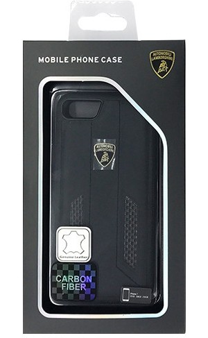 LAMBORGHINI Genuine leather w/carbon back cover-Black LB-TPUPCIP7-HU/D6-BK 4,838円
