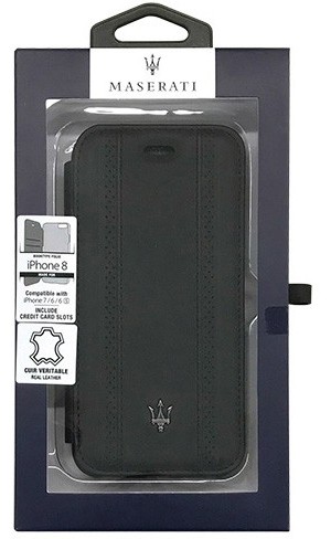 MASERATI 公式ライセンス品 iPhone8/7/6s/6専用 本革手帳型ケース MAGPEFLBKI8BK 4,507円