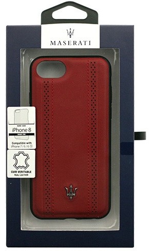 MASERATI 公式ライセンス品 iPhone8/7/6s/6専用 本革バックカバー MAGPEHCI8BU