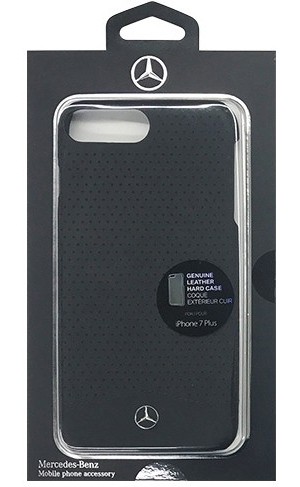 MERCEDES WAVE II Genuine Leather-Perforated Hard Case-Black MEHCP7LCSPEBK