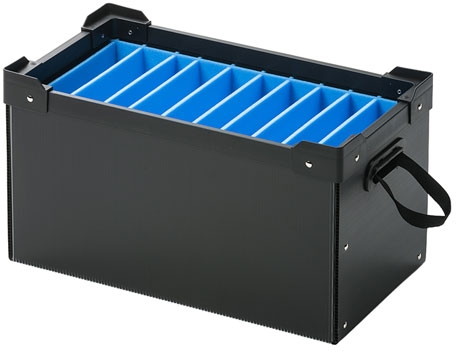 サンワサプライ プラダン製タブレット・ノートパソコン収納ケース（10台用） PD-BOX1BK