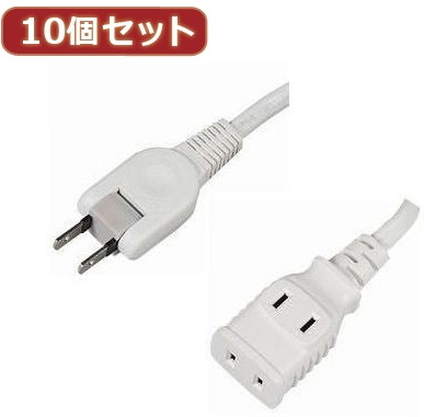 YAZAWA 10個セット 耐トラ付タップ2個口 Y02203WHX10 9,526円