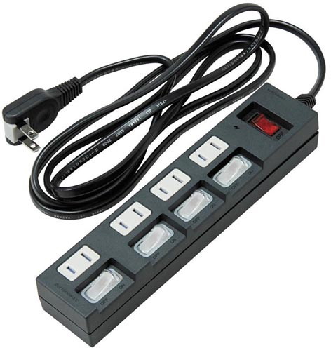 YAZAWA 10個セット個別集中スイッチ付節電タップ Y02BKS452BKX10 16,953円