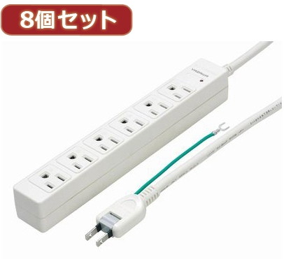 YAZAWA 8個セット3Pマグネットタップ Y02JKP605WHX8