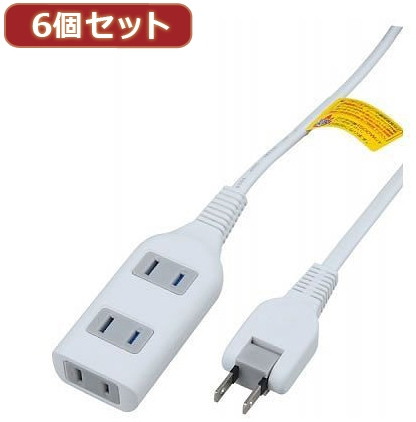 YAZAWA 6個セット耐トラ付タップ3個口 Y02S3010WHX6 12,562円