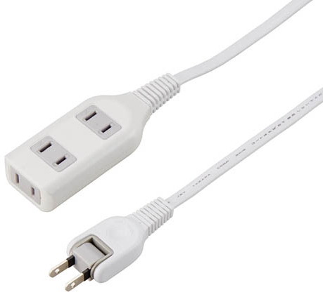 YAZAWA 6個セット耐トラ付タップ3個口7mホワイト Y02S307WHX6