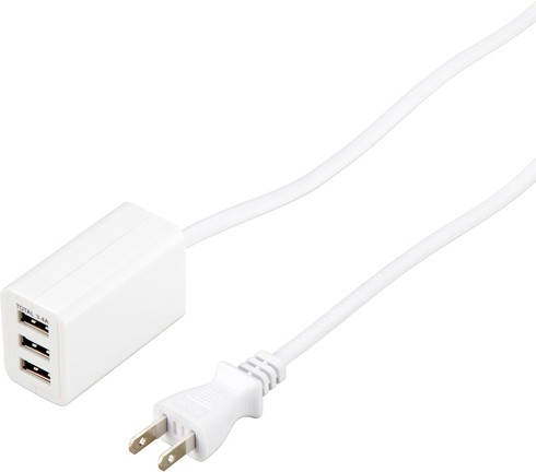 5個セット YAZAWA USBタップ3ポート3.4A0.5mホワイト H730053UWHX5 6,420円