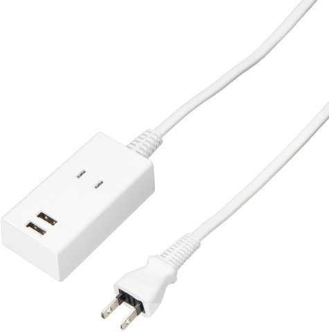 5個セット YAZAWA 1AC＋2USB2.4Aタップ3m H83032UWHX5