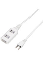 YAZAWA テーブルタップ3個口2m ホワイト HSL302WH