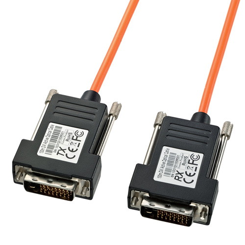 サンワサプライ DVI光ファイバケーブル（シングルリンク）50m KC-DVI-FB50