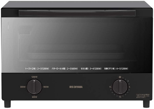 アイリスオーヤマ スチームオーブントースター 4枚焼き ブラック KSOT-012B 8,067円