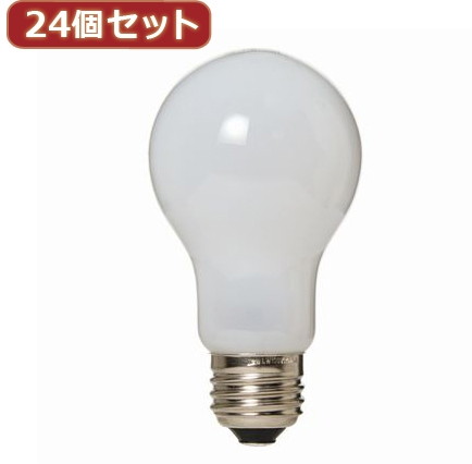 YAZAWA 24個セット 長寿命シリカ60W形 LW100V60WWLX24