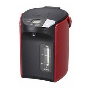 タイガー PIP-A220R 蒸気レスVE電気まほうびん 「とく子さん」 2.15L レッド