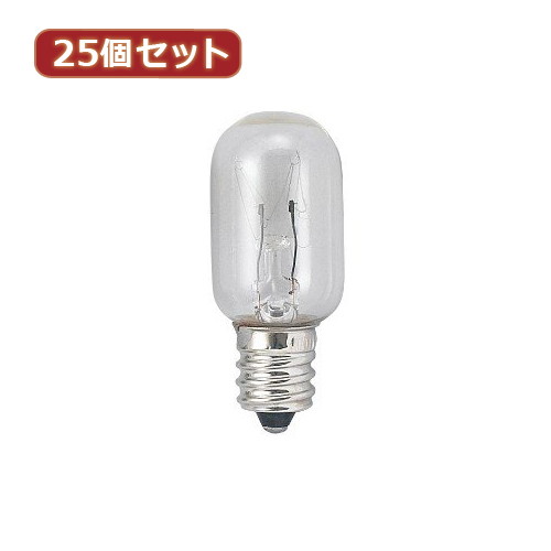 YAZAWA 25個セット ナツメ球3Wクリア T201203CX25