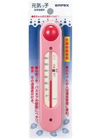 EMPEX 吸盤付 浮型 湯温計 元気っ子 TG-5103 ピンク