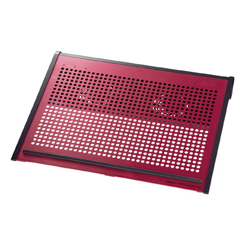 ノート用クーラーパッド レッド（対応ノートパソコンサイズ:16型ワイド・15.6型ワイド・15.4型ワイド）