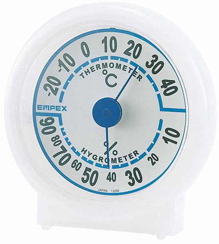 DMM.com [EMPEX 温度・湿度計 シュクレ温度・湿度計 TM-5521 クリアホワイト] 家電・日用品通販