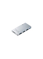 サンワサプライ USB3.0SDカードリーダー付きハブ（シルバー） USB-HCS315SV