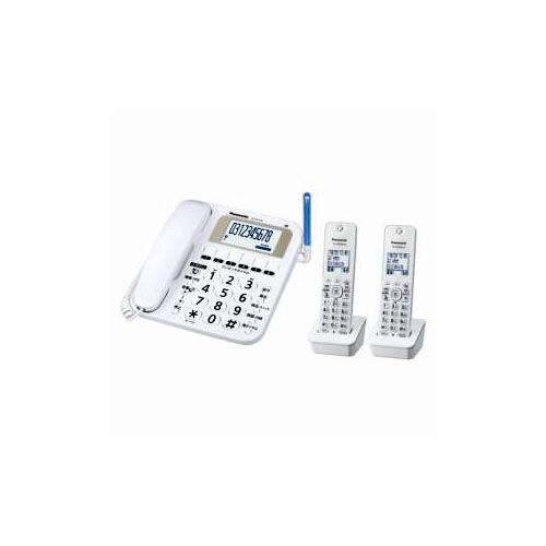 Panasonic デジタルコードレス電話機（子機2台） ホワイト VE-E10DW-W