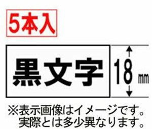 CASIO ネームランド（NAME LAND） スタンダードテープ （白テープ/黒文字/18mm幅・5本入） XR-18WE-5P-E 7,672円
