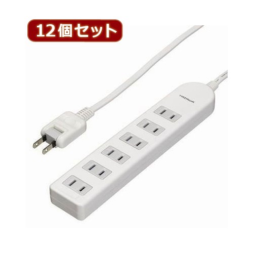 YAZAWA 12個セット ブレーカー付テーブルタップ Y02BS605WHX12 17,111円