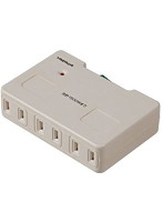 YAZAWA 雷ガード付ブレーカースイッチ付アンダータップ Y02UBK310WH