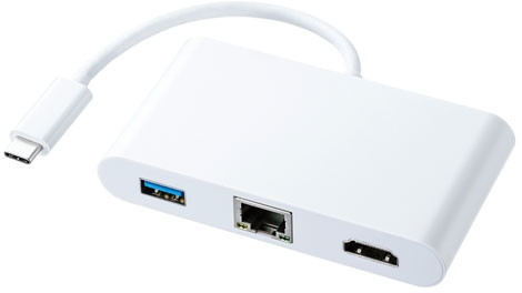 サンワサプライ USB Type C-HDMIマルチ変換アダプタ with LAN AD-ALCMHL 8,037円