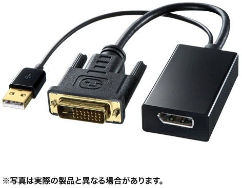 サンワサプライ DVI-DisplayPort変換アダプタ AD-DPFDV01