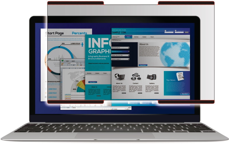 液晶保護フィルター/覗き見防止/ナノサクション/12.5インチワイド EF-PFNS125W