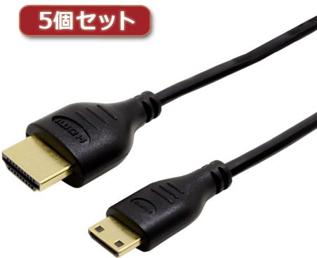 5個セット ミヨシ HDMIケーブル ミニコネクタ 1m ブラック HDC-MN10/BKX5 7,235円