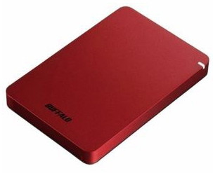BUFFALO ポータブルHDD レッド 1TB HD-PGF1.0U3-RDA