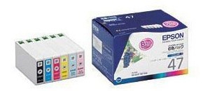 EPSON （純正インクカートリッジ 6色セット） IC6CL47