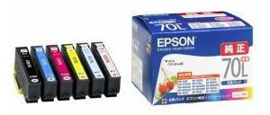 EPSON 純正インクカートリッジ 6色セット（増量タイプ） IC6CL70L