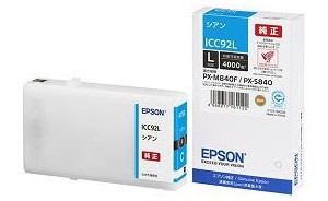 EPSON 純正インクカートリッジ（シアン・Lサイズ） ICC92L 8,147円