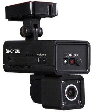 INBYTE 車内撮影2カメラ式ドライブレコーダー S-CREW ISDR-200