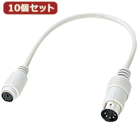 10個セットサンワサプライ キーボード変換ケーブル（0.2m） KB-5M6F02KX10