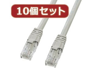 10個セットサンワサプライ カテゴリ6UTPクロスケーブル KB-T6L-01CKX10