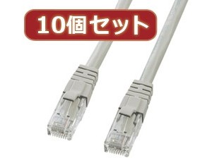 10個セットサンワサプライ カテゴリ6UTPクロスケーブル KB-T6L-02CKX10