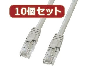 10個セットサンワサプライ カテゴリ6UTPクロスケーブル KB-T6L-03CKX10 10,598円
