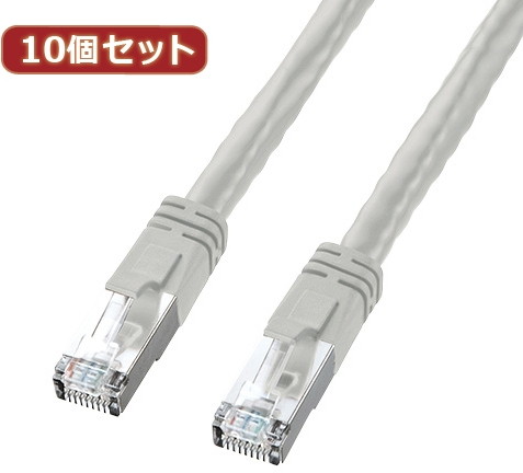 10個セットサンワサプライ PoECAT6LANケーブル KB-T6POE-03X10