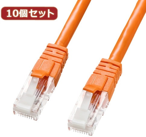 10個セット サンワサプライ つめ折れ防止カテゴリ6LANケーブル KB-T6TS-03D KB-T6TS-03DX10