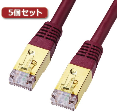 5個セット サンワサプライ カテゴリ7LANケーブル0.6m KB-T7-006WRNX5 7,878円