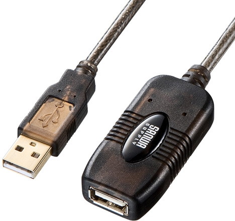 サンワサプライ 20m延長USBアクティブリピーターケーブル KB-USB-R220